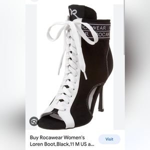 RocaWear Black & White Heel Booties (Size 11)